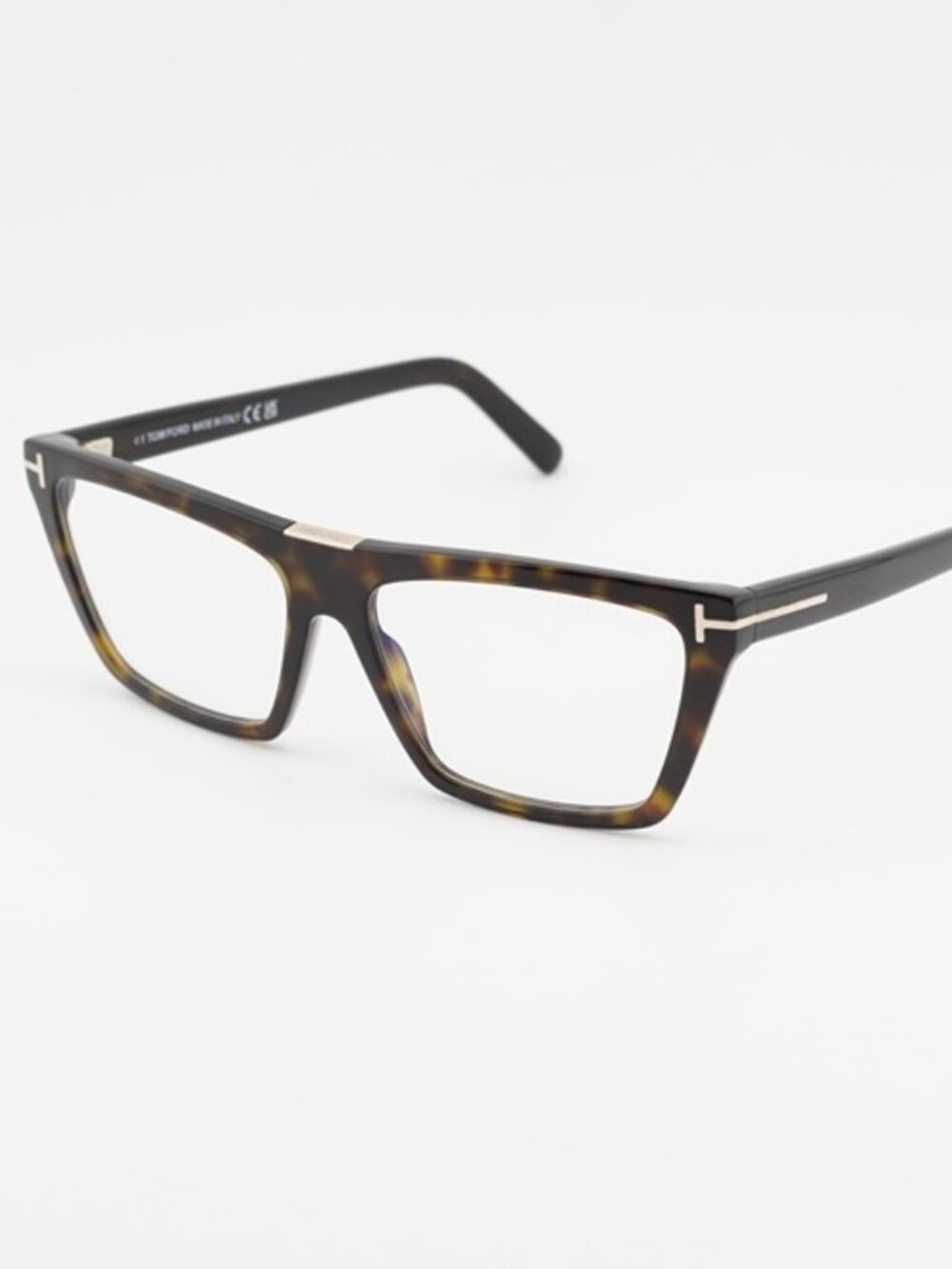 Tom Ford FT5912-B 052 Eyeglasses Havana 57mm Rectangle Frame, Blue Light Block